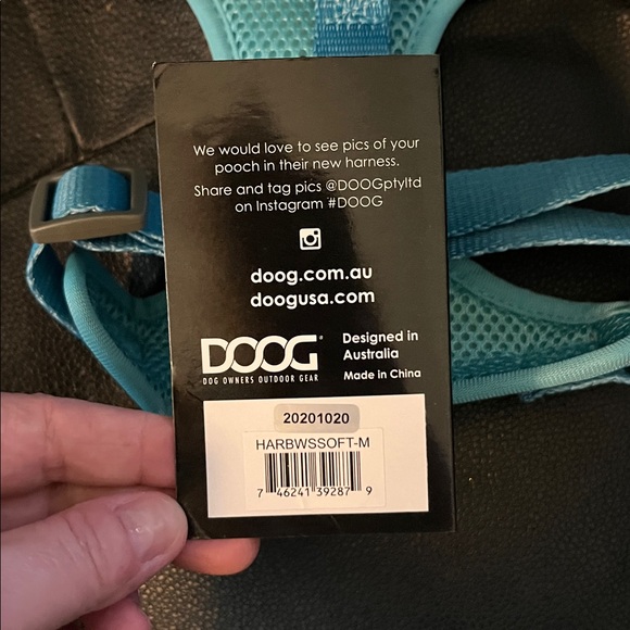 NWT Doog Blue and White Medium Dog Harness - Picture 5 of 6